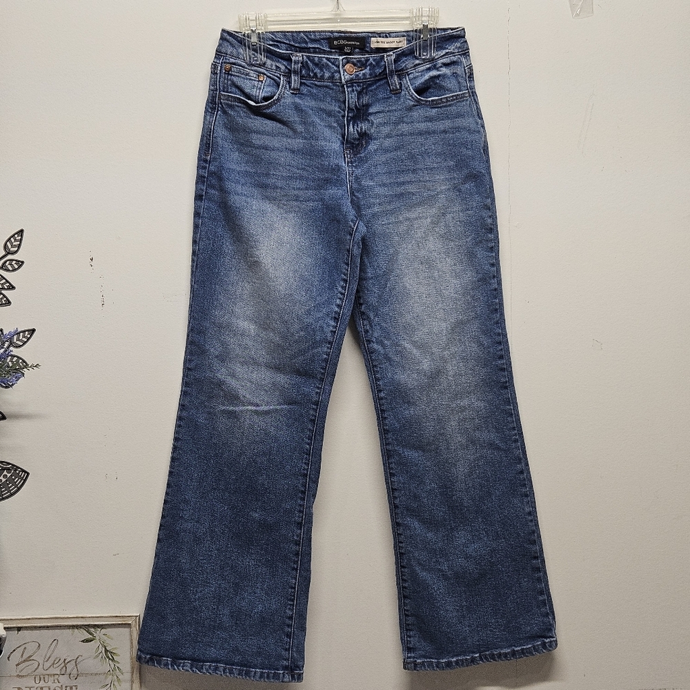 BGBGeneration Low Rise Baggy Flare Jeans Womens 5/27 Exquisite Y2K Biker